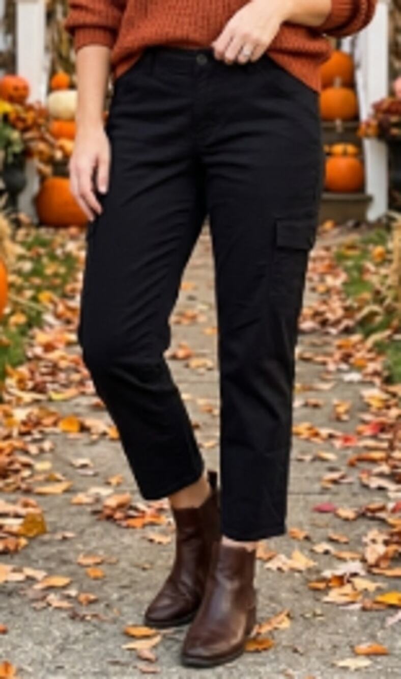 Talbots Signature Black Cropped Cargo Pants sz 12/31